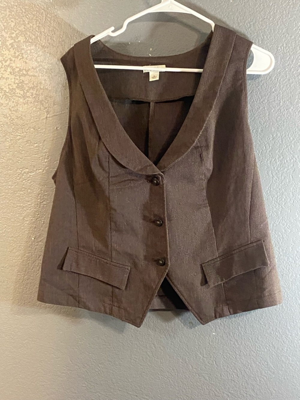Cato Chocolate Pinstripe Tailored Vest
